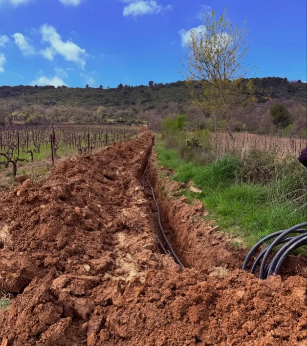 Création de réseaux d’irrigation pour un domaine viticole à Saint-Guiraud (34725)