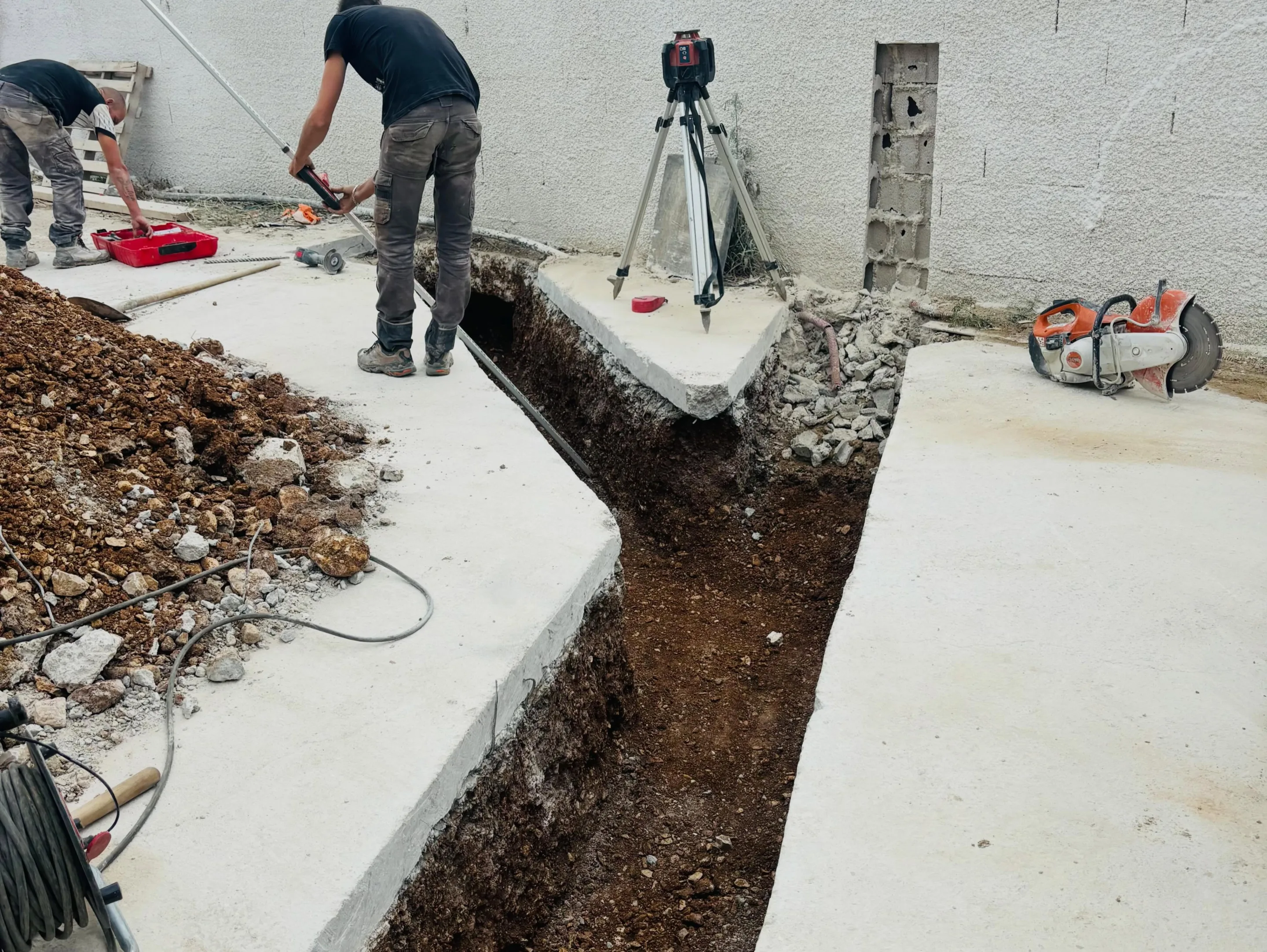 Viabilisation complète d’une maison à St André de Sangonis par SIMON TP 02